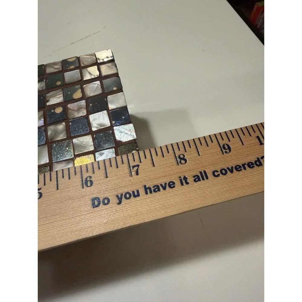 Beautiful Handmade & Applied Multicolor Mosaic Glass Tiles Wood Box lined